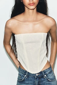 TEXTURED CORSET TOP