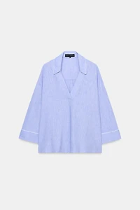 BLOUSE EN LIN LISERÉS
