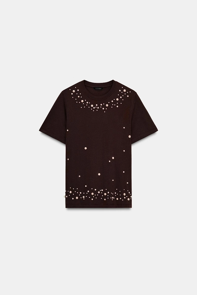 SHORT SLEEVE PEARL T-SHIRT