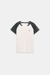WASHED RAGLAN SLEEVE T-SHIRT