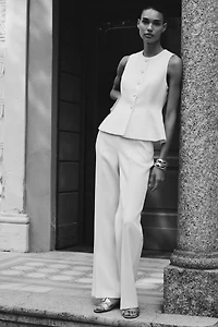 PANTALON DROIT TAILLE HAUTE