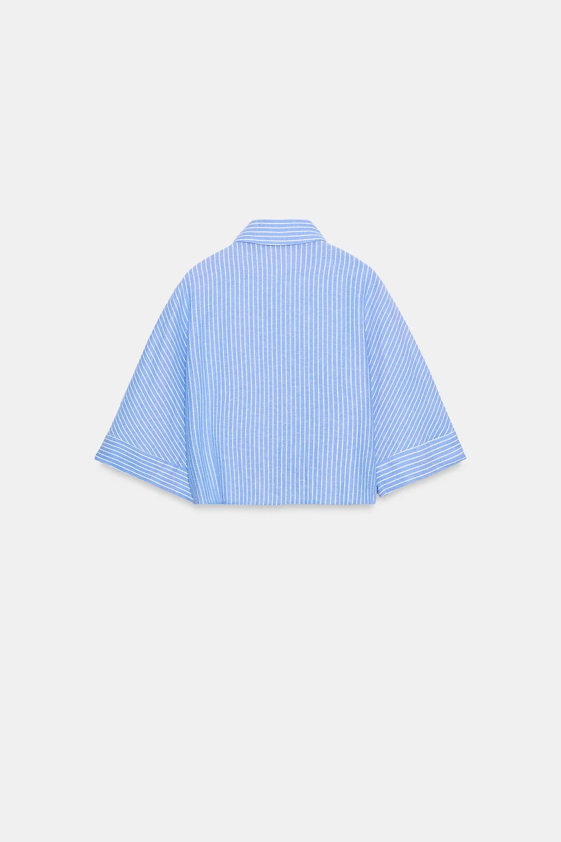 KNOTTED LINEN SHIRT