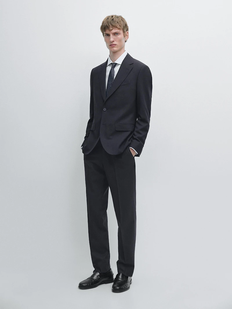 Cool wool blend suit blazer