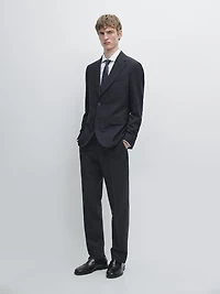 Cool wool blend suit blazer