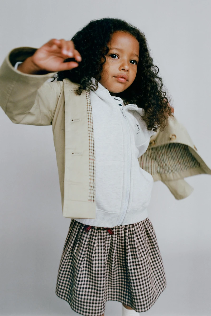 CORDUROY COLLAR TRENCH COAT