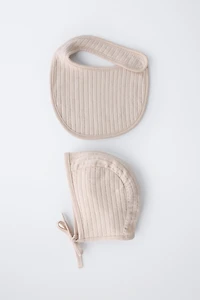 BONNET AND BIB SET