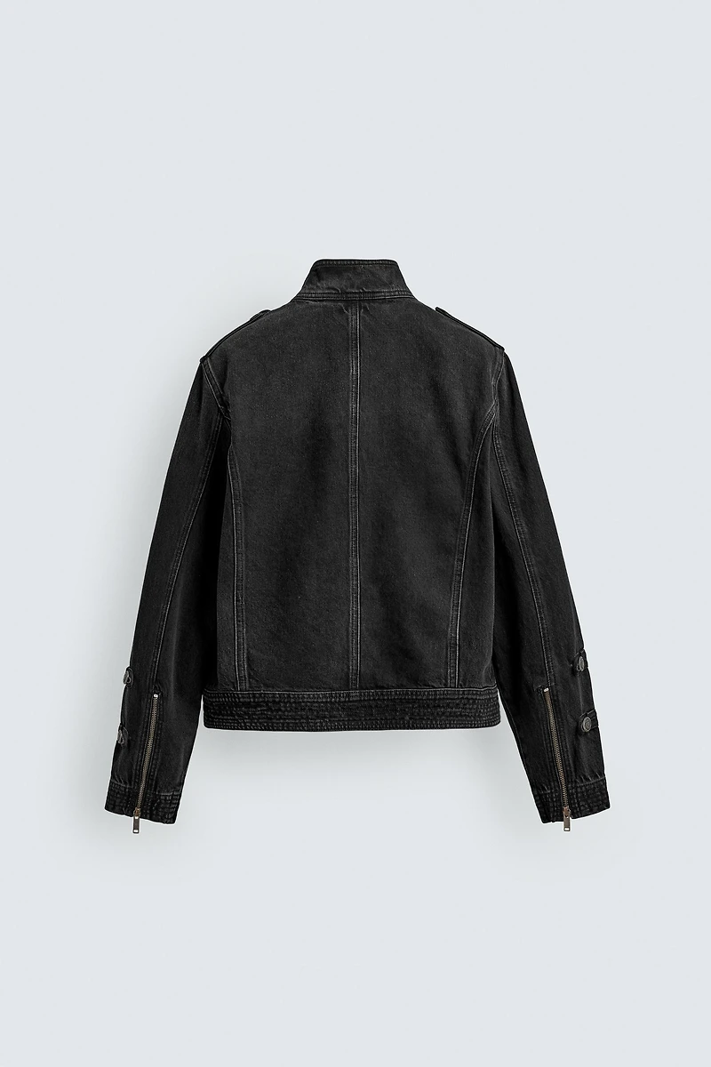 DENIM JACKET WITH FIREMAN CLASPS