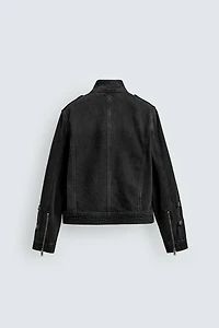 DENIM JACKET WITH FIREMAN CLASPS
