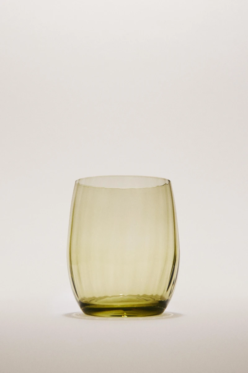 RAISED CRYSTALLINE TUMBLER