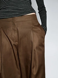 High-waist wide-leg trousers