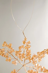 CHRISTMAS TREE FLOWER ORNAMENT WITH BEADS