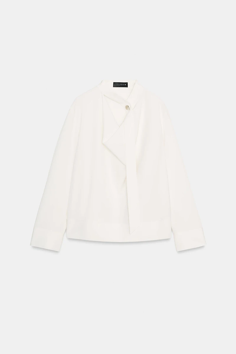 TIE-NECK SHIRT