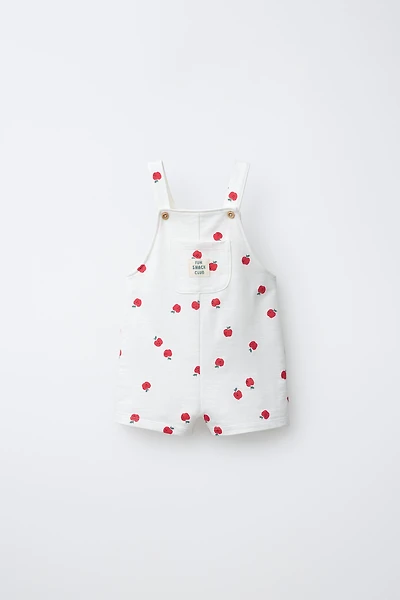 APPLE PRINT OVERALLS