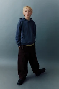 TOPSTITCHED HOODIE SWEATSHIRT