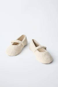 SHEARLING BALLET FLATS