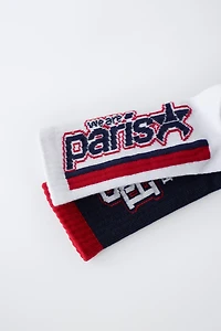 LOT DE DEUX CHAUSSETTES MONTANTES PSG ®