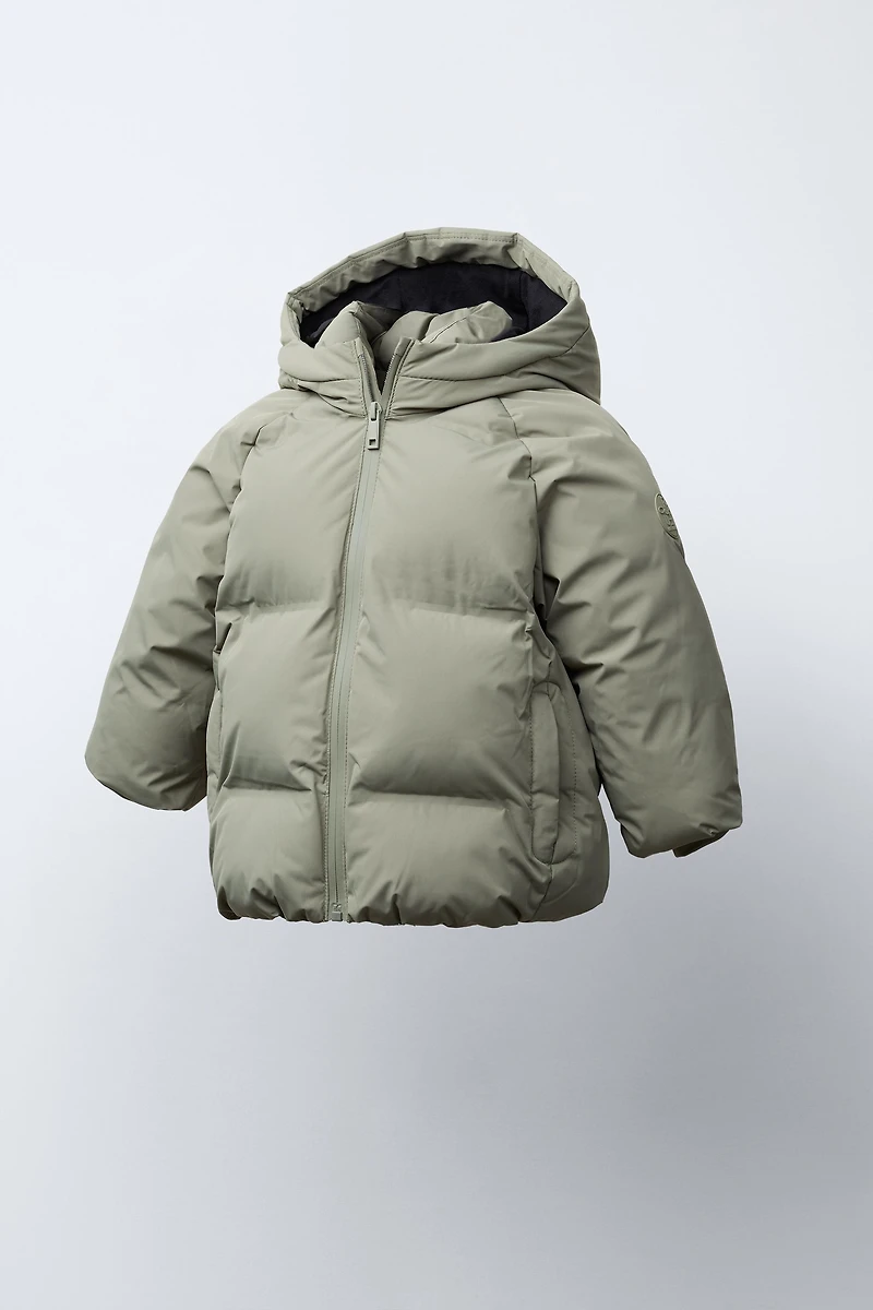 WATER REPELLENT HOODED PUFFER COAT
