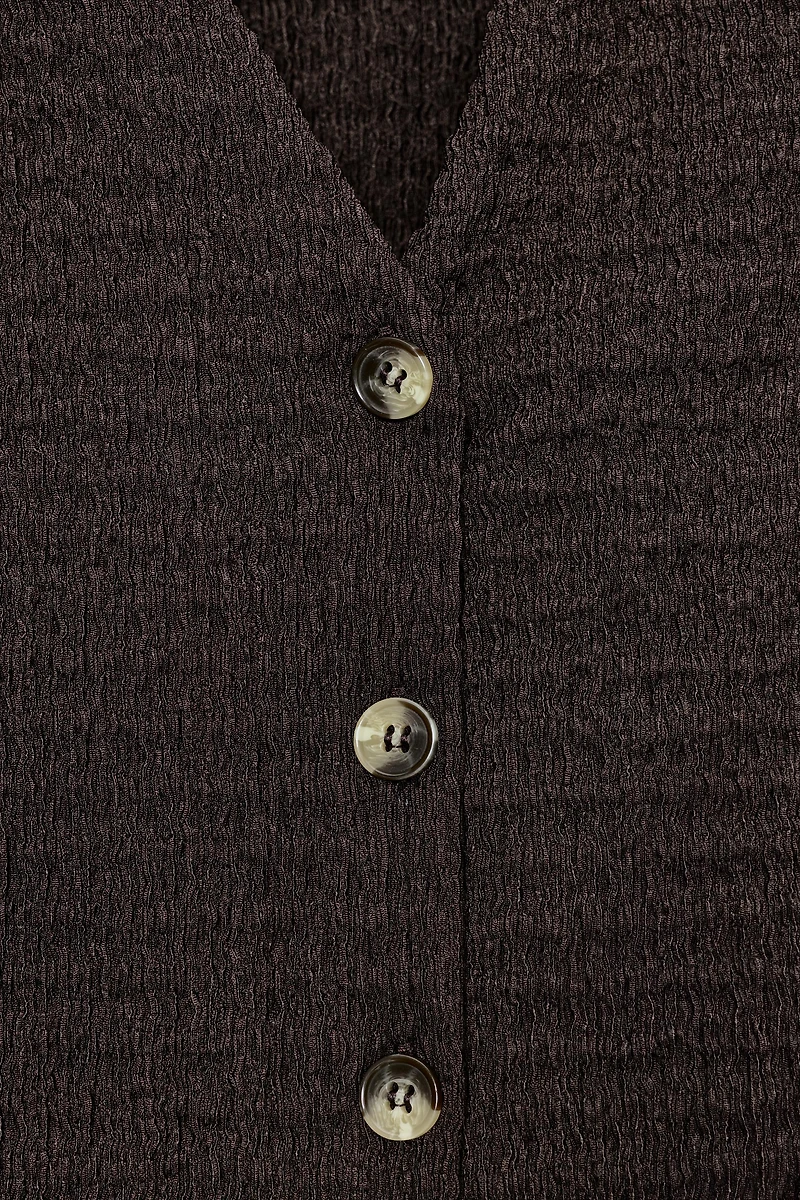 TOP GILET BOUTONS TEXTURÉ
