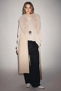 ZW COLLECTION FAUX FUR COLLAR VEST