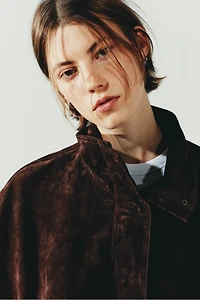 VESTE EN CUIR DAIM