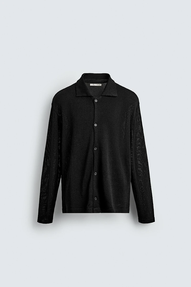 RELAXED FIT KNIT OVERSHIRT