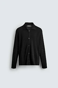 RELAXED FIT KNIT OVERSHIRT