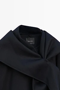 Short coat with scarf detail