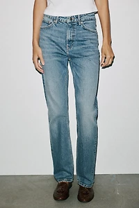 TRF STRAIGHT LEG JEANS WITH A HIGH WAIST