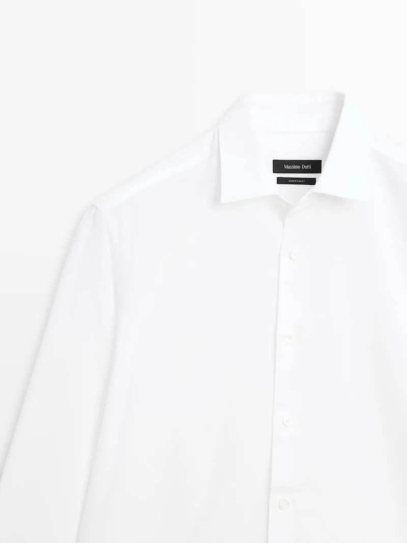 Chemise regular fit texturée