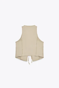 TOP GILET EFFET DÉLAVÉ