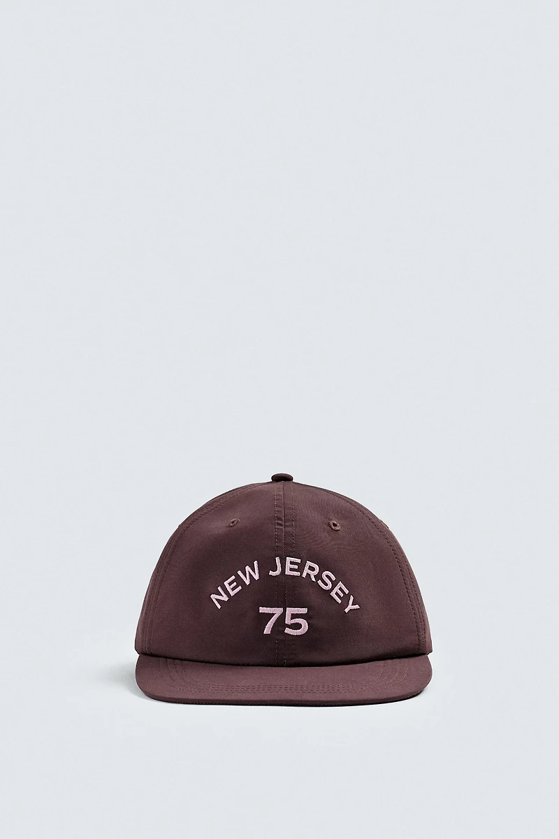 EMBROIDERED FLAT VISOR CAP