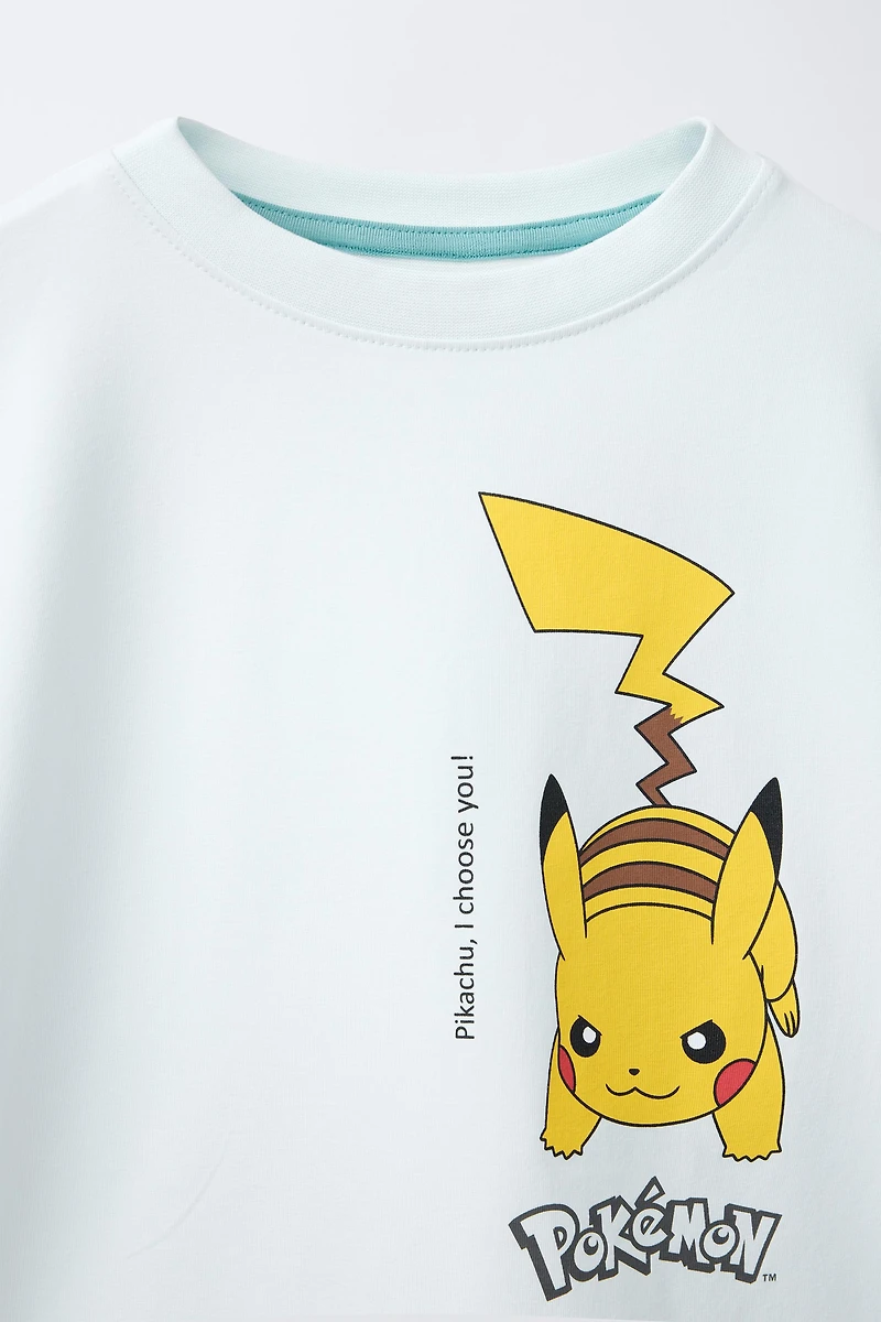 6-14 ANS/ PYJAMA T-SHIRT ET BERMUDA PIKACHU POKÉMON ™