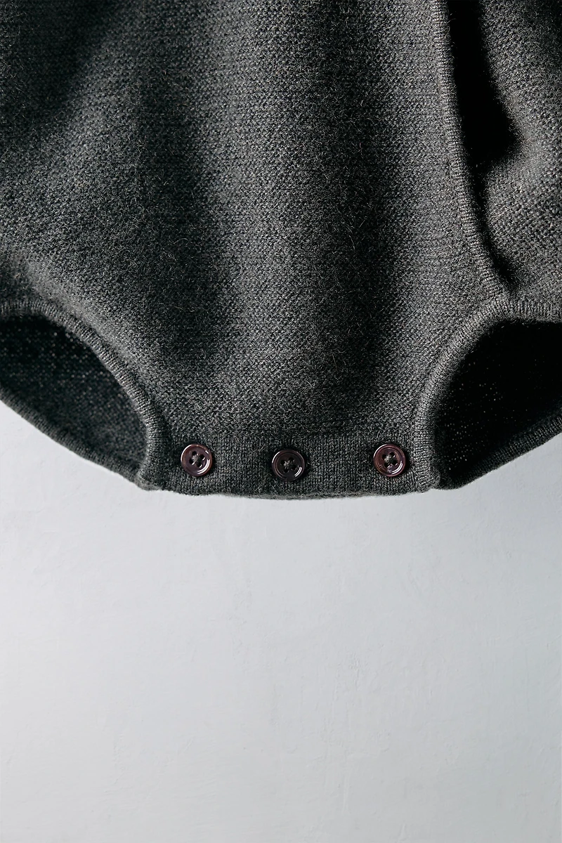 1-9 MONTHS/ WRAP 100% CASHMERE ROMPER LIMITED EDITION