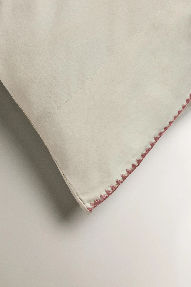 KIDS’ COTTON SHELL STITCH PILLOWCASE