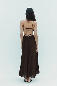GAUZE MIDI DRESS