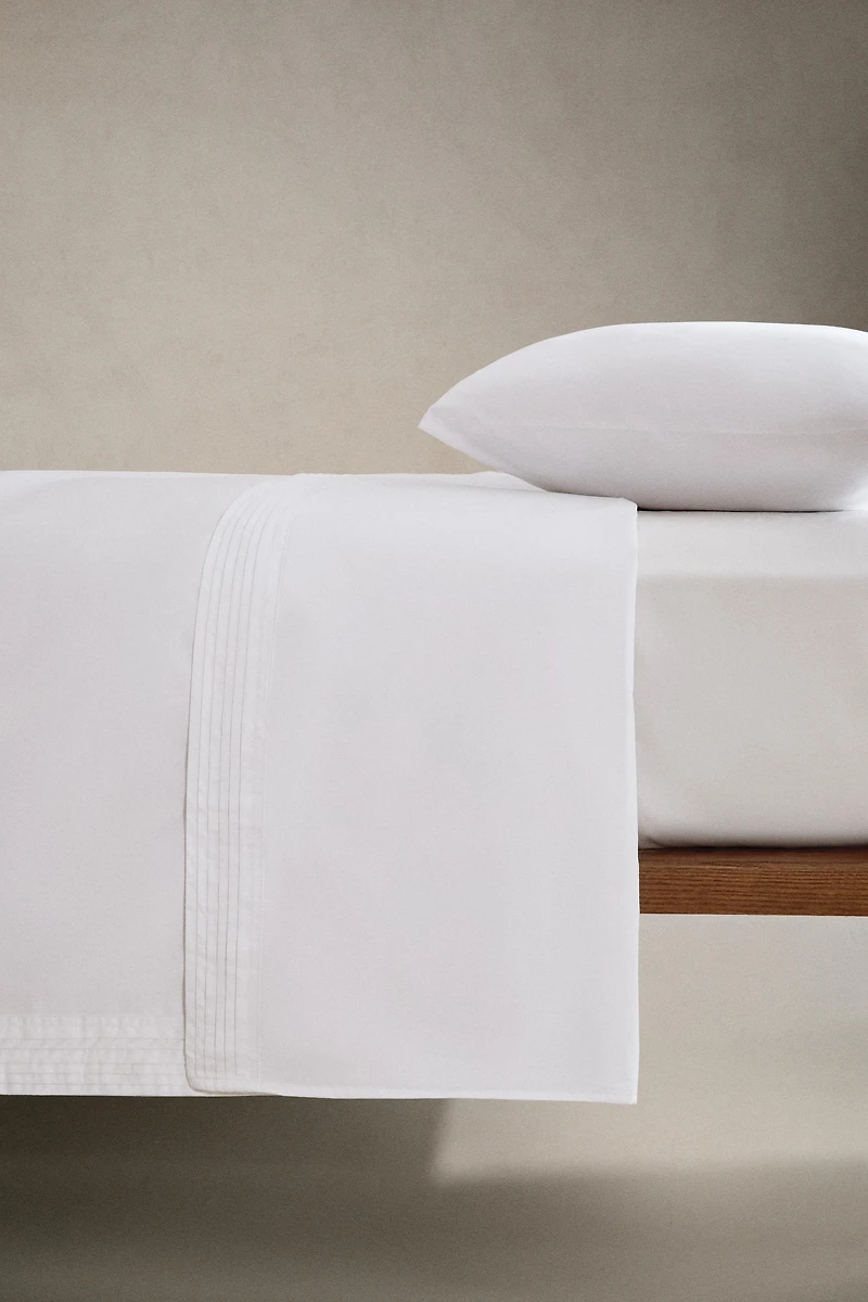 DRAP DE DESSUS SATIN COTON PLISSÉ ( FILS
