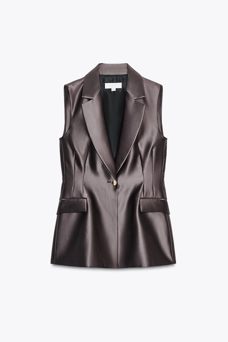 GILET SATINÉ