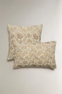 FLORAL PRINT THROW PILLOW COVER