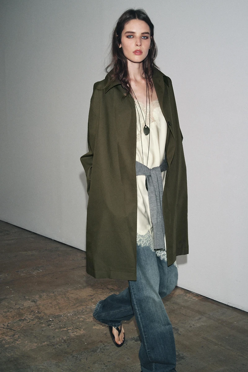 WATER REPELLENT TRENCH COAT ZW COLLECTION