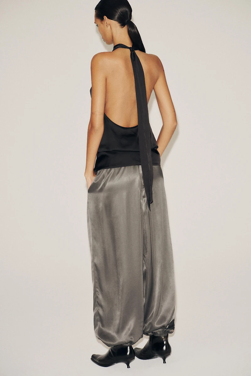 SATIN BALLOON PANTS