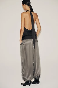SATIN BALLOON PANTS