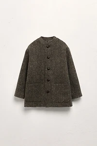 2-5 YEARS / WOOL BLEND MANDARIN COLLAR COAT LIMITED EDITION