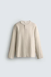 HEMP - COTTON HENLEY SHIRT