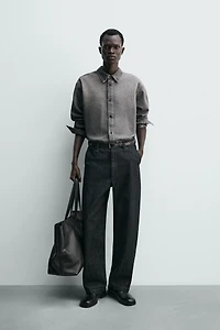 WASHED RELAXED FIT DENIM SHIRT