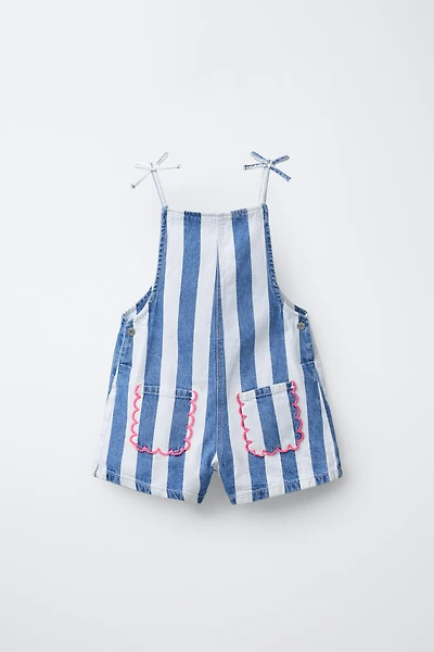 SHORT WAVY STRIPED JUMPSUIT