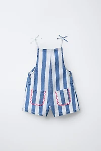 SHORT WAVY STRIPED JUMPSUIT