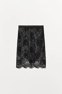 JUPE COMBINÉE SEQUINS DENTELLE