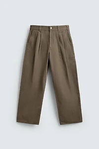 PANTALON CHINO COUPE BAGGY À PLIS
