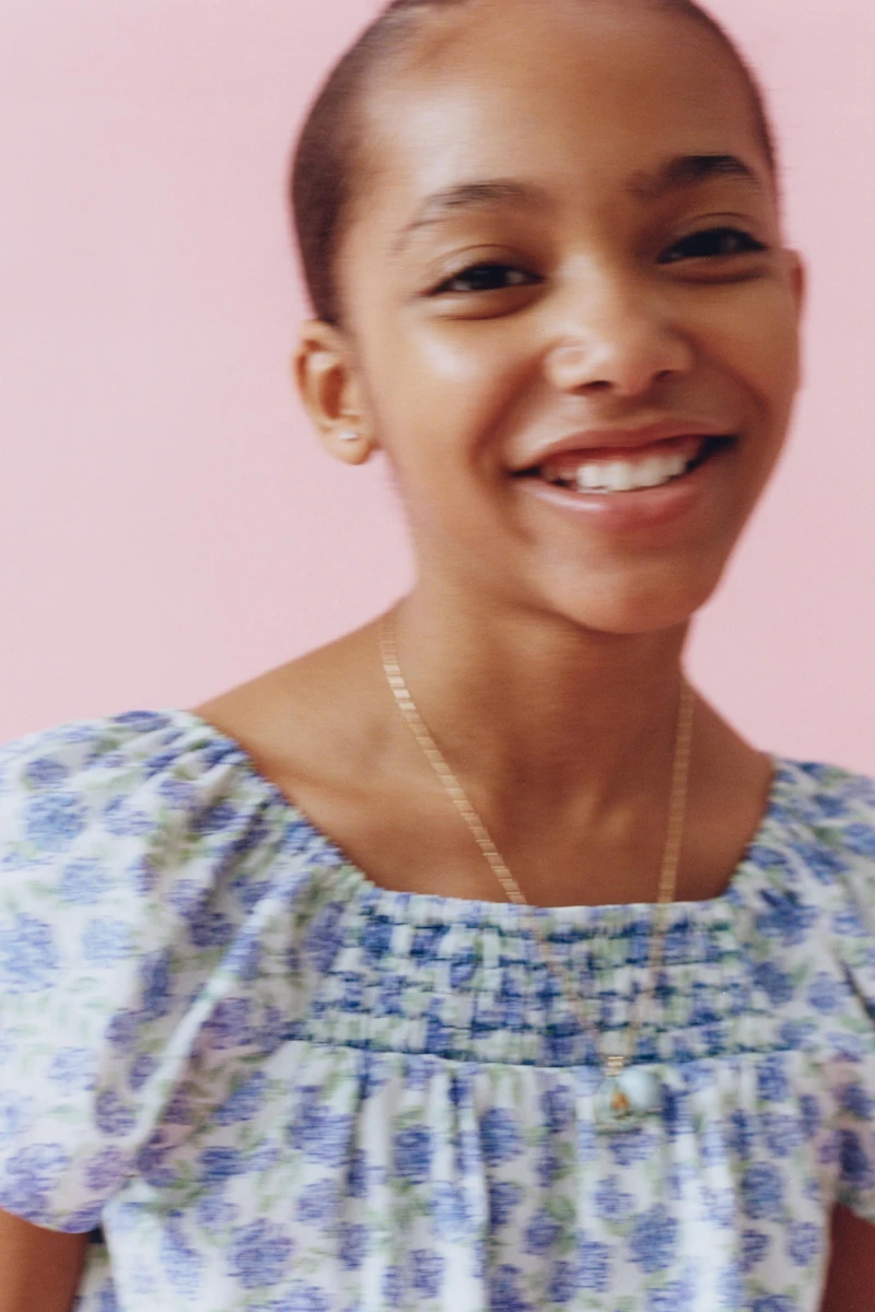RUCHED FLORAL TOP