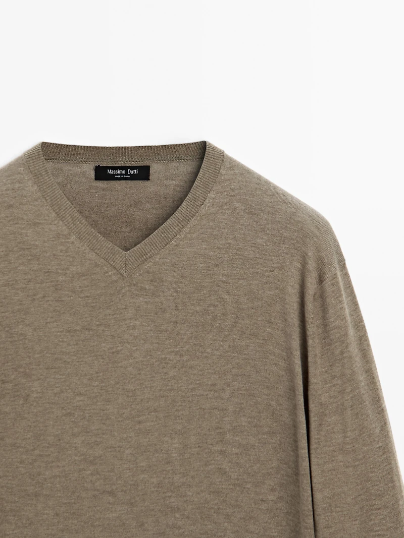 Knit wool blend sweater